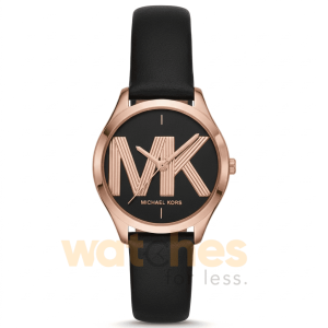 Michael Kors Women’s Quartz Black Leather Strap Black Dial 34mm Watch MK2860