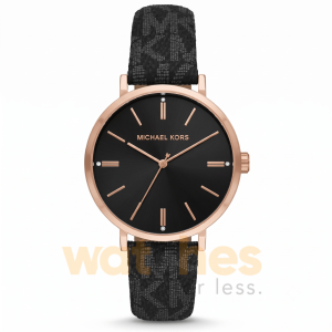 Michael Kors Women’s Quartz Black PVC Strap Black Dial 41mm Watch MK2948