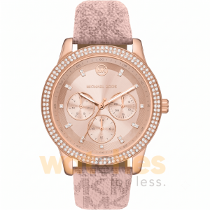 Michael Kors Women’s Quartz Rose Gold Leather Strap Rose Gold Dial 40mm Watch MK2955