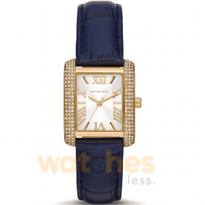 Michael Kors Women’s Quartz Blue Leather Strap White Dial 33mm Watch MK2982