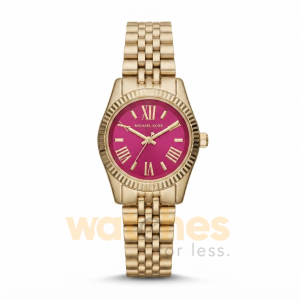Michael Kors Women’s Quartz Gold Stainless Steel Pink Dial 26mm Watch MK3270