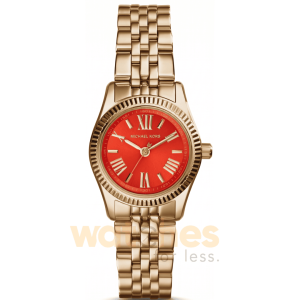 Michael Kors Women’s Quartz Stainless Steel Orange Dial 26mm Watch MK3284