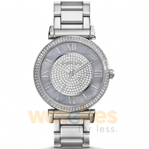 Michael Kors Women’s Quartz Silver Stainless Steel Crystal Pave Dial 38mm Watch MK3331
