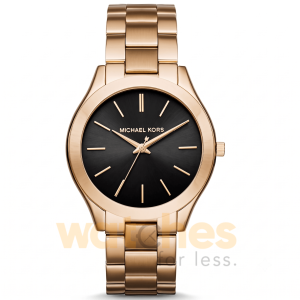 Michael Kors Women’s Quartz Gold Stainless Steel Black Dial 42mm Watch MK3478