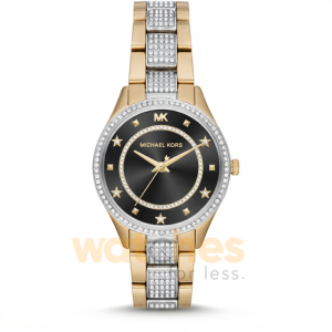 Michael Kors Women’s Quartz Two-Tone Stainless Steel Black Dial 33mm Watch MK4403