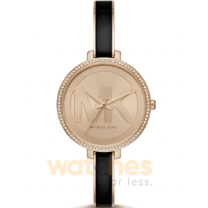 Michael Kors Women’s Quartz Black Stainless Steel Gold Dial 36mm Watch MK4544