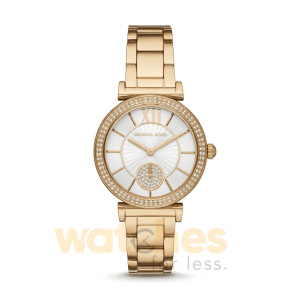 Michael Kors Women’s Quartz Gold Stainless Steel White Dial 36mm Watch MK4615