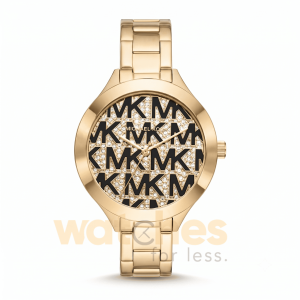 Michael Kors Women’s Quartz Stainless Steel Gold Pave Dial 38mm Watch MK4659