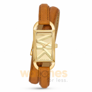 Michael Kors Women’s Quartz Brown Leather Strap Gold Dial 30mm Watch MK4721