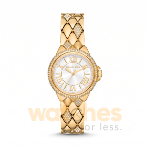 Michael Kors Women’s Quartz Gold Stainless Steel White Dial 33mm Watch MK4801