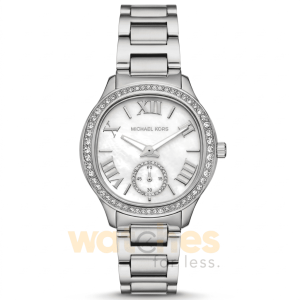 Michael Kors Women’s Quartz Silver Stainless Steel White Dial 38mm Watch MK4807
