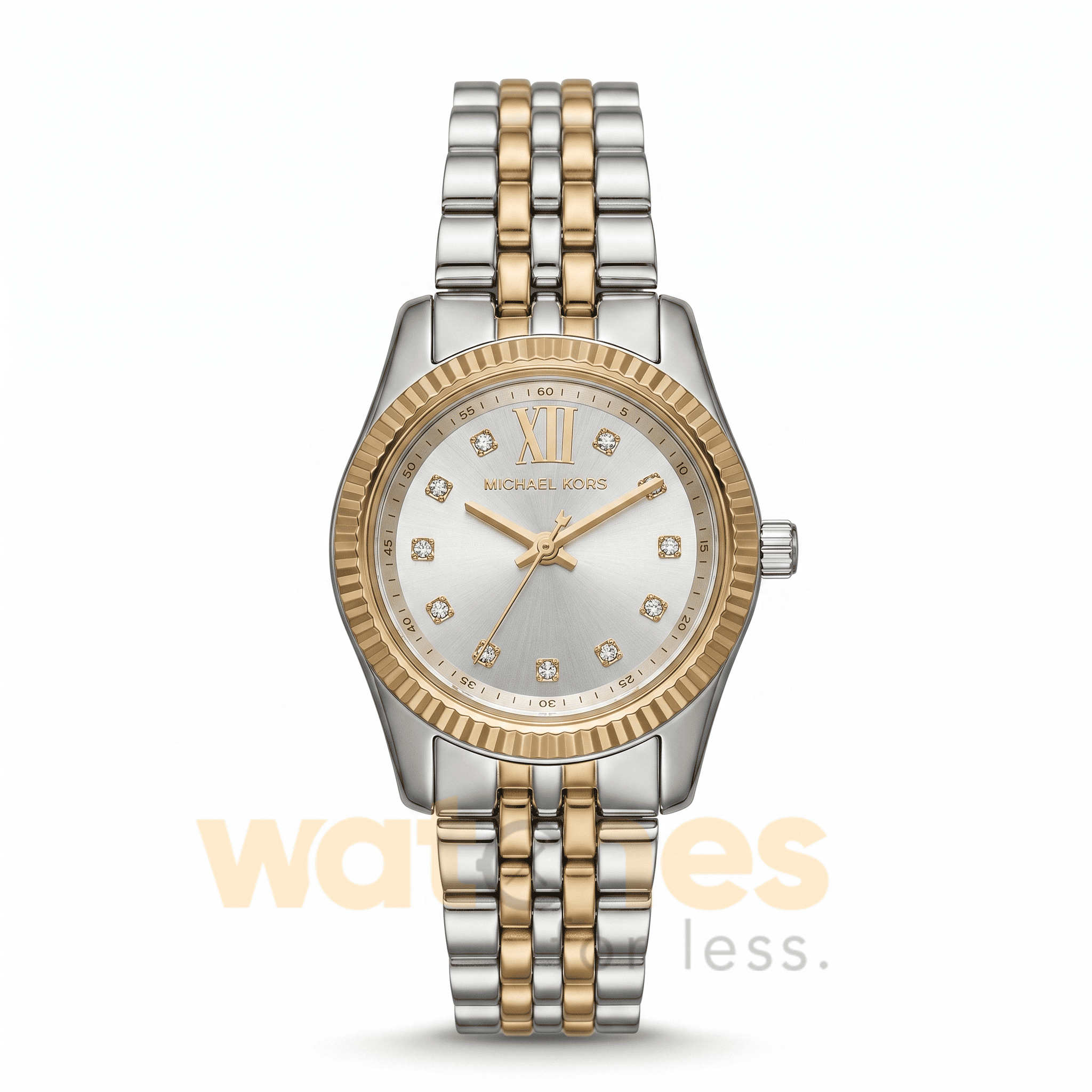 Michael Kors Women’s Quartz Two-Tone Stainless Steel Silver Dial 26mm Watch MK4815