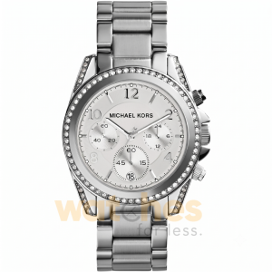 Michael Kors Women’s Chronograph Quartz Silver Stainless Steel Silver Dial 39mm Watch MK5165