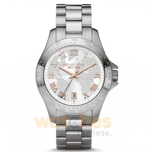 Michael Kors Women’s Quartz Stainless Steel White Dial 44mm Watch MK5958