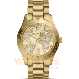 Michael Kors Women’s Quartz Gold Stainless Gold Dial 43mm Watch MK5959 (Shelf Leftover)