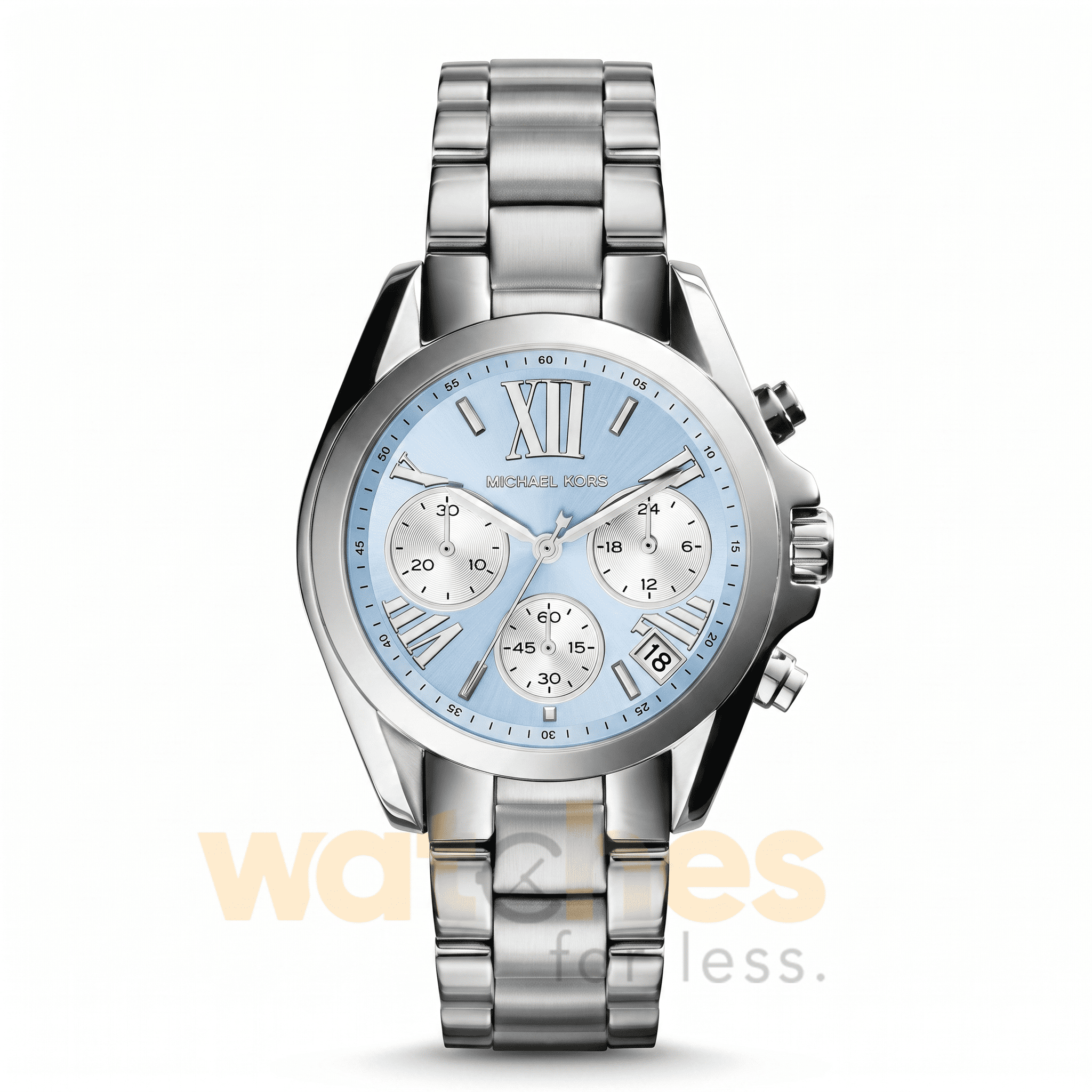 Michael Kors Women’s Chronograph Quartz Stainless Steel Sky Blue Dial 36mm Watch MK6098