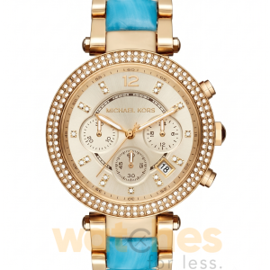 Michael Kors Women’s Chronograph Quartz Two-Tone Stainless Steel Gold Dial 39mm Watch MK6364