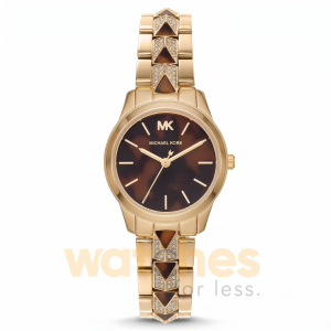 Michael Kors Women’s Quartz Gold Stainless Steel Brown Dial 28mm Watch MK6855