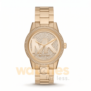 Michael Kors Women’s Gold Stainless Steel Gold Pave Dial 41mm Watch MK6862