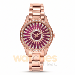 Michael Kors Women’s Rose Gold Stainless Steel Burgundy Dial 33mm Watch MK6893