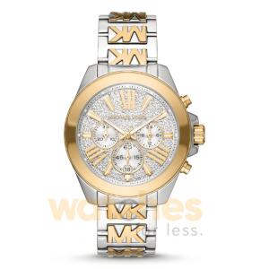Michael Kors Women’s Chronograph Quartz Stainless Steel Silver Pave Dial 42mm Watch MK6953
