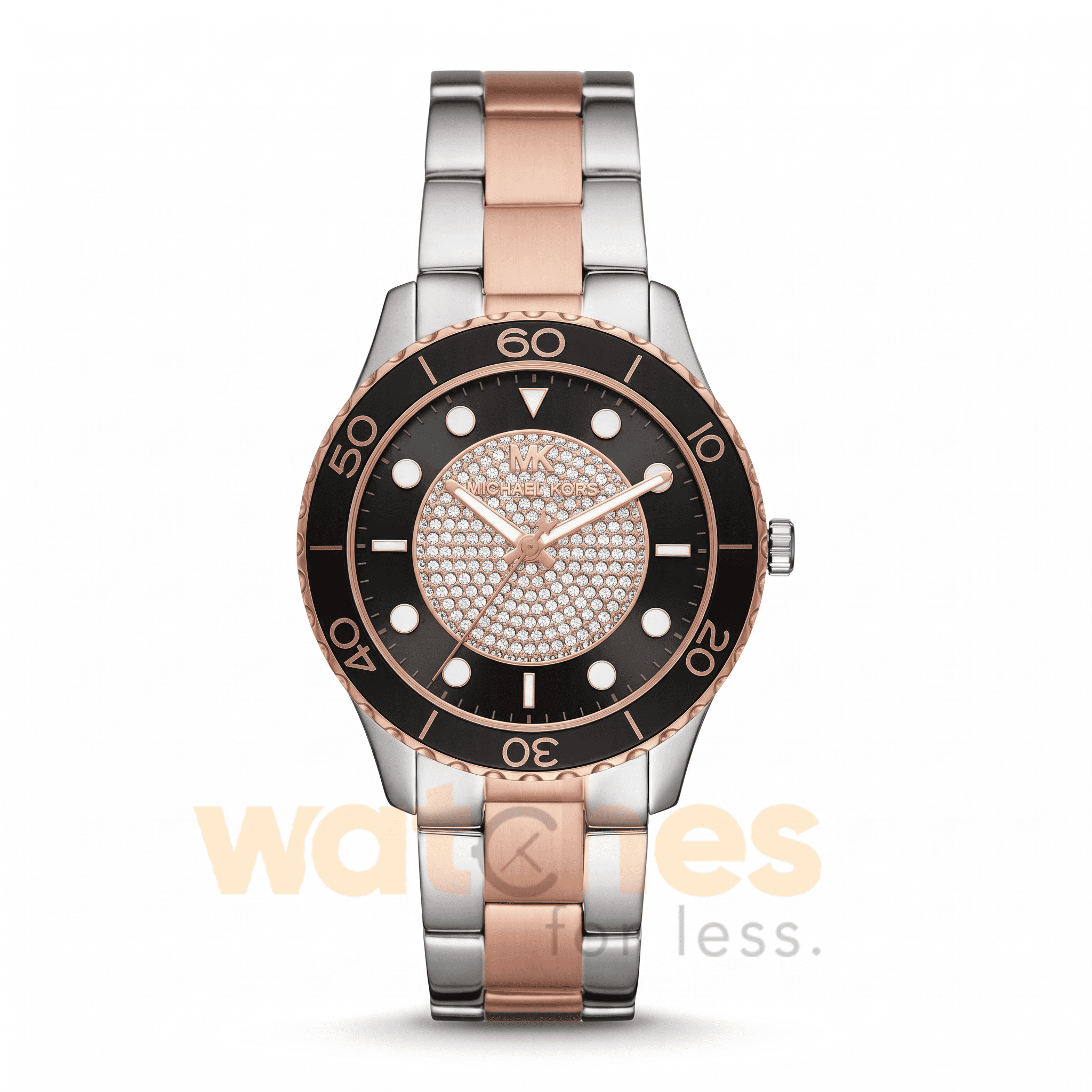 Michael Kors Women’s Quartz Two-Tone Stainless Steel Black Dial 40mm Watch MK6960
