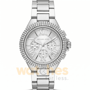 Michael Kors Women’s Chronograph Quartz Silver Stainless Steel Silver Dial 43mm Watch MK6993