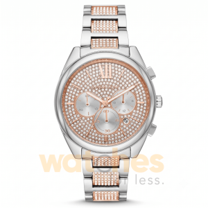 Michael Kors Women’s Quartz Two-tone Stainless Steel Rose Gold Dial 42mm Watch MK7098