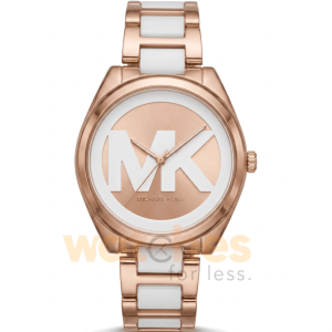 Michael Kors Women’s Quartz Two-Tone Stainless Steel Rose Gold Dial 42mm Watch MK7134