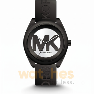 Michael Kors Women’s Quartz Black Silicone Strap Silver Dial 42mm Watch MK7138