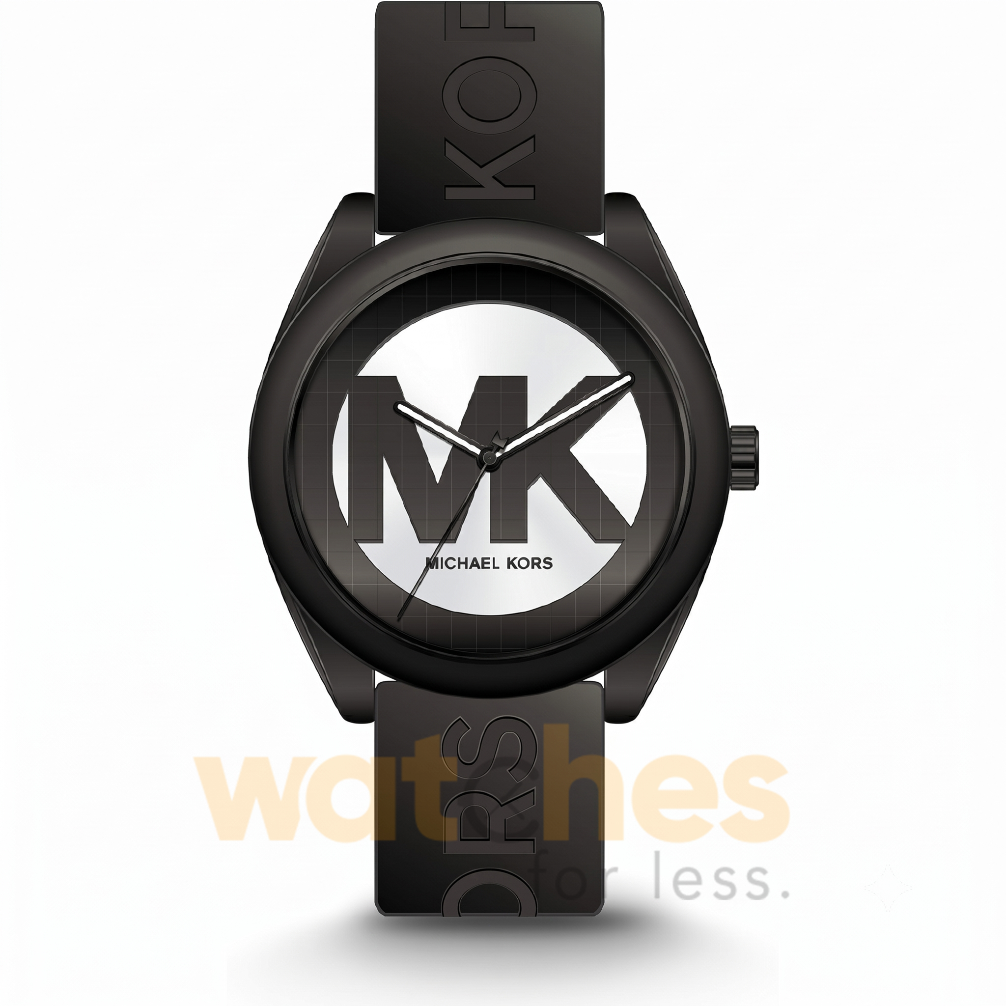 Michael Kors Women’s Quartz Black Silicone Strap Silver Dial 42mm Watch MK7138
