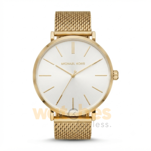 Michael Kors Women’s Quartz Gold Stainless Steel White Dial 42mm Watch MK7150