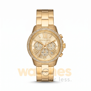 Michael Kors Women’s Chronograph Quartz Gold Stainless Steel Gold Dial 40mm Watch MK7199