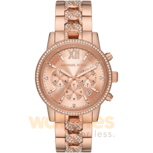 Michael Kors Women’s Ritz Chronograph Rose Gold-Tone Stainless Steel Rose Gold- Tone Dial 41mm Watch MK7223