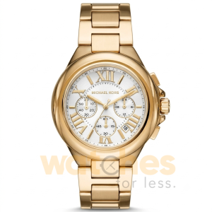 Michael Kors Women’s Quartz Gold Stainless Steel White Dial 43mm Watch MK7270