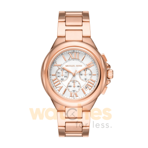 Michael Kors Women’s Chronograph Quartz Rose Gold Stainless Steel White Dial 43mm Watch MK7271