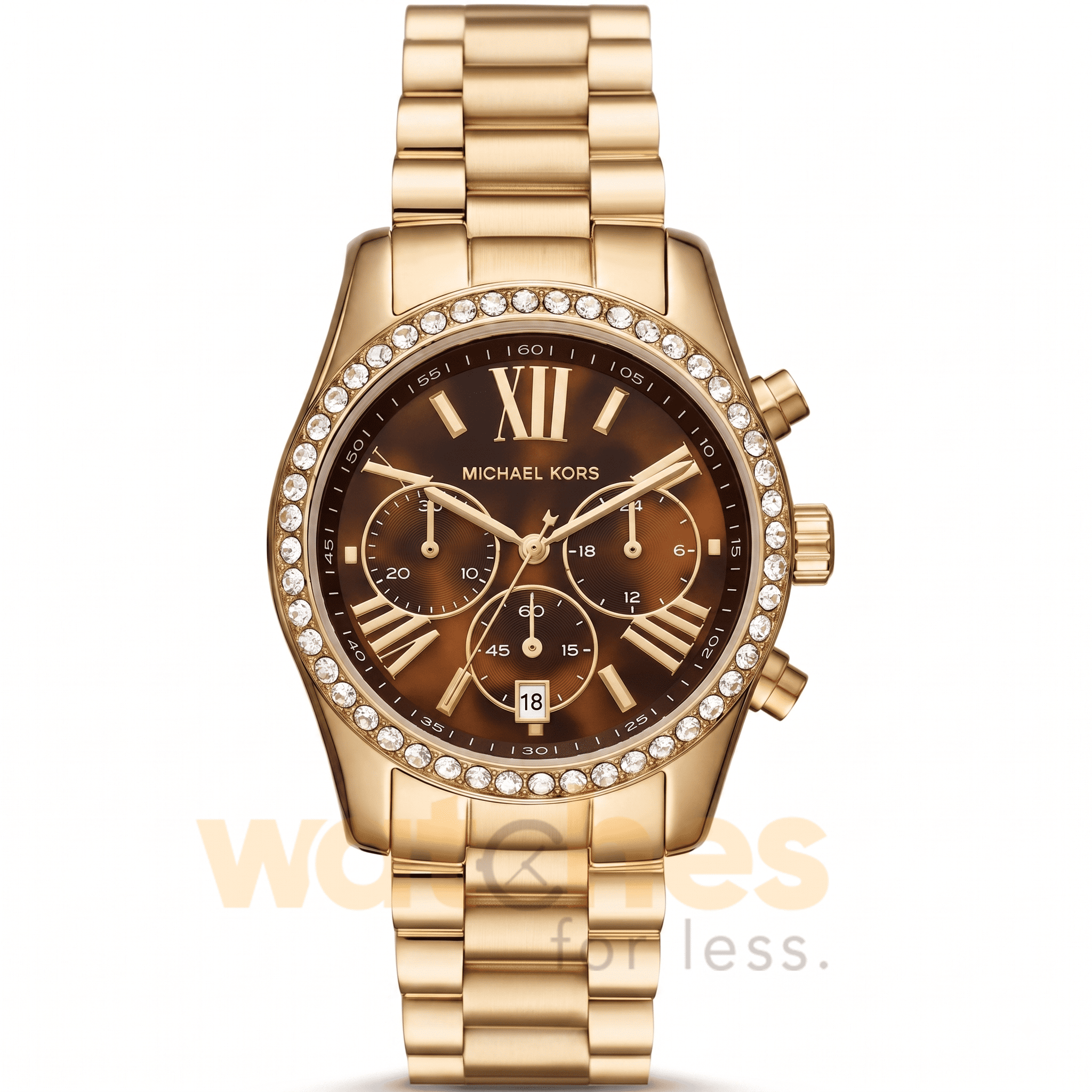 Michael Kors Women’s Chronograph Quartz Stainless Steel Brown Dial 38mm Watch MK7276