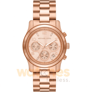 Michael Kors Women’s Chronograph Quartz Stainless Steel Rose Gold Dial 38mm Watch MK7324