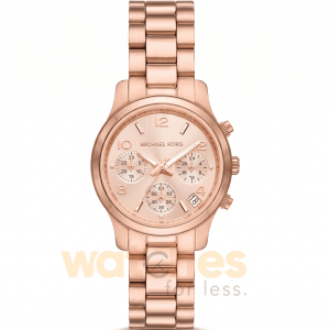 Michael Kors Women’s Chronograph Quartz Stainless Steel Rose Gold Dial 34mm Watch MK7327