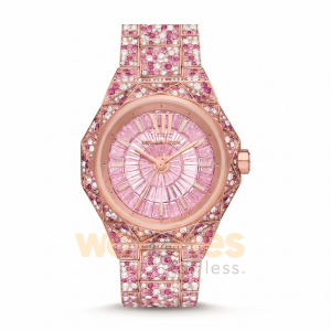 Michael Kors Women’s Quartz Stainless Steel Pink Pave Dial 41mm Watch MK7343