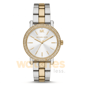 Michael Kors Women’s Quartz Two Tone Stainless Steel Silver Dial 38mm Watch MK7348 (Without Tag)