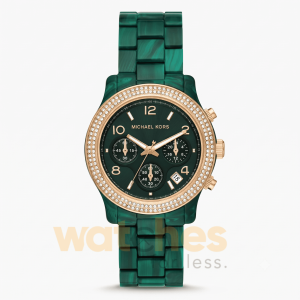 Michael Kors Women’s Quartz Green Acetate, Stainless Steel Green Dial 38mm Watch MK7422