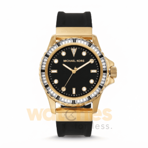 Michael Kors Women’s Quartz Black Silicone Strap Black Dial 42mm Watch MK7440