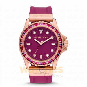 Michael Kors Women’s Quartz Deep Pink Silicone Strap Deep Pink Dial 42mm Watch MK7441