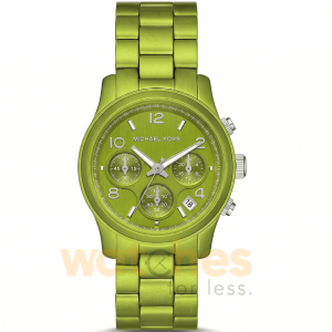 Michael Kors Women’s Chronograph Quartz Stainless Steel Parrot Green Dial 38mm Watch MK7480LE