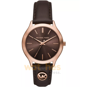 Michael Kors Women’s Quartz Leather Strap Brown Dial 38mm Watch MK7489 (Without Tag)