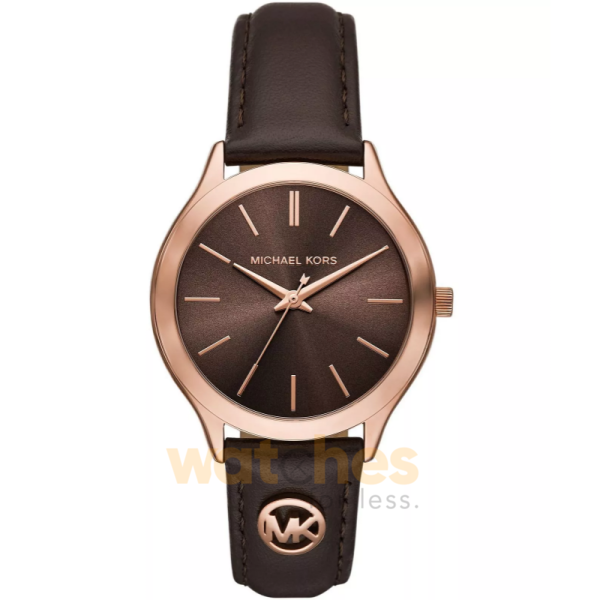 Michael Kors Women’s Quartz Leather Strap Brown Dial 38mm Watch MK7489 (Without Tag)