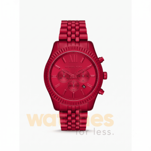 Michael Kors Men’s Chronograph Quartz Red Stainless Steel Red Dial 44mm Watch MK8814