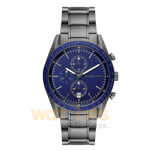 Michael Kors Men’s Chronograph Quartz Grey Stainless Steel Blue Dial 42mm Watch MK9111