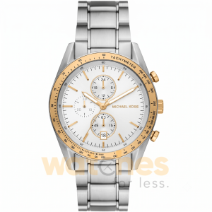 Michael Kors Men’s Chronograph Quartz Silver Stainless Steel White Dial 42mm Watch MK9112